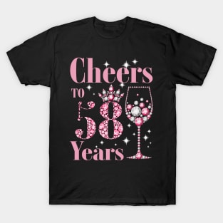 Cheers to 58 Years 1964 58Th Birthday T-Shirt